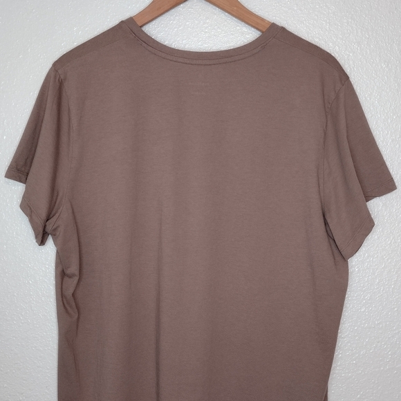 Everlane Men's Brown Organic Cotton Casual V-Neck Short Sleeve Shirt Size XXL - Picture 5 of 12